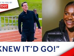 加利佬挑戰賽跑女飛人Dina Asher-Smith,結果拉受傷拉停(有片睇) 網友:佢五十年前係都已經跑得慢、冇速度唔夠快!!!