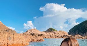 蔡嘉欣著比堅尼出海划獨木舟(多圖) 網友:對長腿正到呢!!!