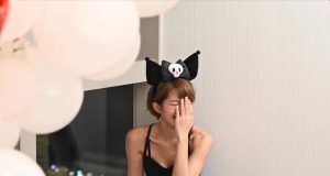 蘇皓兒穿黑色短裙曬白滑長腿(多圖) 網友:呢個萬聖節LOOK好正!!!