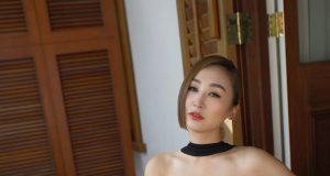 高海寧穿著黑色晚裝超性感(多圖)