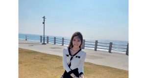 台妹梁凱晴戶外遊大曬白滑長腿(多圖)