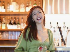 jumbo tsang曾淑雅穿性感低胸衫品嚐美酒(多圖)