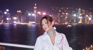 影壇超新星Wren Ho何天嵐穿性感晚裝大曬白滑長腿(多圖)